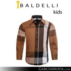 Camisa Baldelli Niño CHK101-Black Coffee