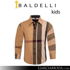 Camisa Baldelli Niño CHK101-Camel