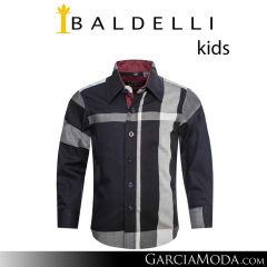 Camisa Baldelli Niño CHK101-Navy-Black