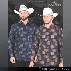 Camisa Contti Western CT-1016-Navy_CT-1016-Black