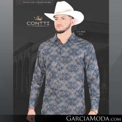 Camisa Contti Western CT-1018-Navy