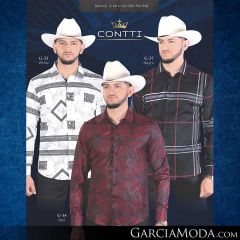 Camisa Contti Western G-33-White_G-37-Negro_G-34-Red