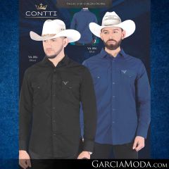 Camisa Contti Western VA-006-Black_VA-006-Blue