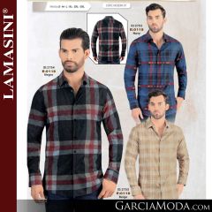 Camisa Vaquera Lamasini 0118-Navy-Negro-Beige