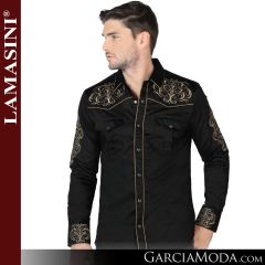 Camisa Vaquera Lamasini 2200-Negro