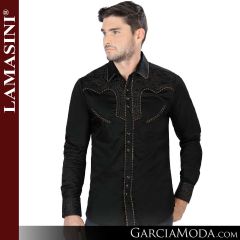 Camisa Vaquera Lamasini 2203-Negro
