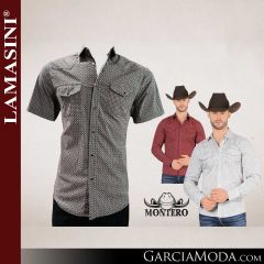 Camisa Vaquera Montero Western 3300-Black-Vino-Black