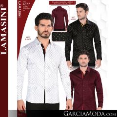Camisa Vaquera Lamasini 4377-negro-Blanco-Vino
