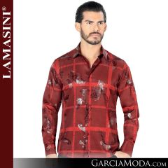 Camisa Vaquera Lamasini 4447-Vino