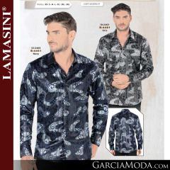 Camisa Vaquera Lamasini 4451-Navy-Gris
