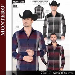 Camisa Vaquera Montero Western 0376-Negro-Azul-Vino