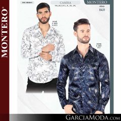 Camisa Vaquera Montero Western 0431-Blanco-Navy