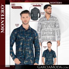 Camisa Vaquera Montero Western 0451-Blanco-Navy