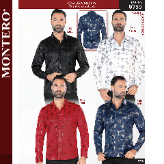 Camisa Vaquera Montero Western 0755-negro-blanco-rojo-navy