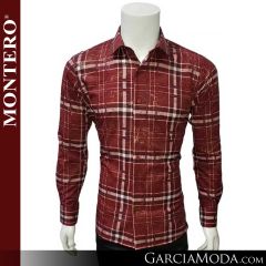 Camisa Vaquera Montero Western 0789-vino