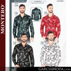 Camisa Vaquera Montero Western 0790-Verde-Rojo-Negro-Blanco