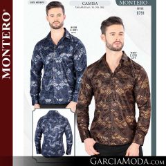 Camisa Vaquera Montero Western 0791-Navy-Cafe