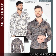 Camisa Vaquera Montero Western 0793-Blanco-Gris