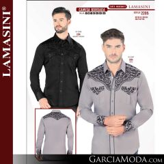 Camisa Vaquera Lamasini 2205-Negro_Negro-Gris