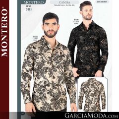 Camisa Vaquera Montero Western 3001-Negro-Beige