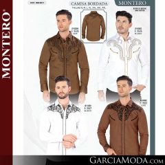 Camisa Vaquera Montero Western 3535-Cafe-Blanco-3527-Blanco-3523-Cafe