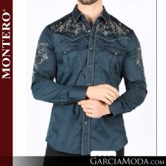 Camisa Vaquera Montero Western 3539-teal