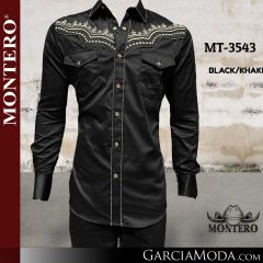 Camisa Vaquera Montero Western 3543-Black_Khaki