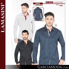Camisa Vaquera Lamasini 4435-Blanco-Navy-Negro
