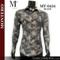 Camisa Vaquera Montero Western MT-0434-Black