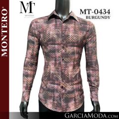 Camisa Vaquera Montero Western MT-0434-Burgandy