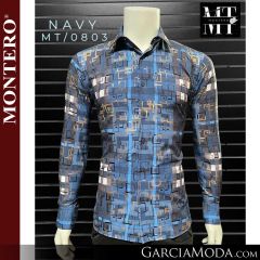 Camisa Vaquera Montero Western MT-0803-Navy