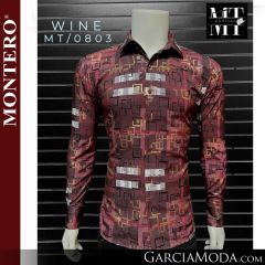 Camisa Vaquera Montero Western MT-0803-Wine