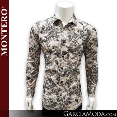 Camisa Vaquera Montero Western MT-3001_Beige