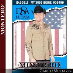 Camisa Vaquera Montero Western MT-3503-beige