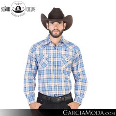 Camisa Vaquera El Senor De Los Cielos Western 42542-Blue-Pink
