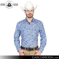 Camisa Vaquera El Senor De Los Cielos Western 43042-Blue