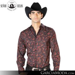Camisa Vaquera El Senor De Los Cielos Western 43541-Black-Brick