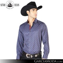 Camisa Vaquera El Senor De Los Cielos Western 43553-Blue