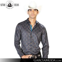 Camisa Vaquera El Senor De Los Cielos Western 43556-Black-Gold