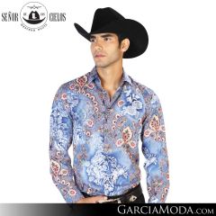 Camisa Vaquera El Senor De Los Cielos Western 43582-Blue