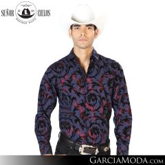 Camisa Vaquera El Senor De Los Cielos Western 43584-Navy