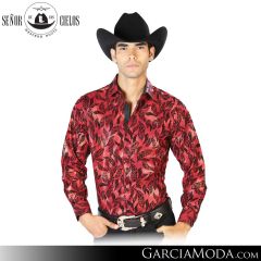 Camisa Vaquera El Senor De Los Cielos Western 43588-Wine