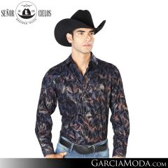 Camisa Vaquera El Senor De Los Cielos Western 43589-Navy