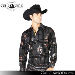 Camisa Vaquera El Senor De Los Cielos Western 43591-Black