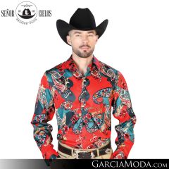 Camisa Vaquera El Senor De Los Cielos Western 43668-Red