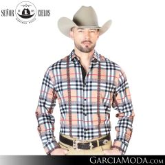 Camisa Vaquera El Senor De Los Cielos Western 43685-Beige-Checker