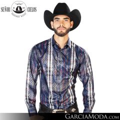 Camisa Vaquera El Senor De Los Cielos Western 43769-Blue