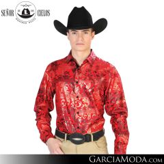 Camisa Vaquera El Senor De Los Cielos Western 43796-Wine