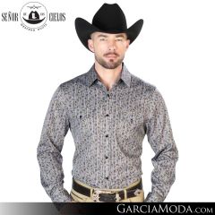 Camisa Vaquera El Senor De Los Cielos Western 43931-Grey-Red