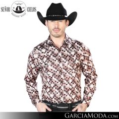 Camisa Vaquera El Senor De Los Cielos Western Beige-Brawn